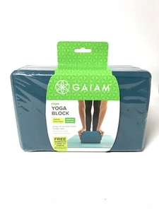 Gaiam Foam Yoga Block Non-Slip 9" x 6" x 4" Blue New Sealed Workout - Picture 1 of 4