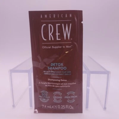 LOTE DE 20 paquetes de champú American Crew Detox de un solo uso .25 oz ea Foto 1 de 4