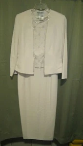 GRÖSSE 8 DAYMOR COUTURE M. FERREIRA CHAMPAGNER BRAUTMUTTER PERLENKLEID & JACKE - Bild 1 von 12
