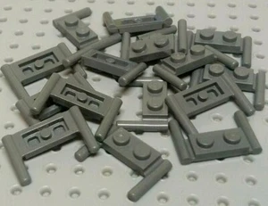 Lego Platte mit Griffen 1x2 zur Seite an jedem Ende Lowerd [3839b] Mod dunkelgrau x16 - Bild 1 von 4