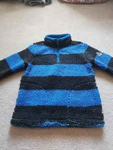 Gap Kids Blue and Black Sherpa Pullover Quaterzip Size Small (6-7) - Picture 1 of 7