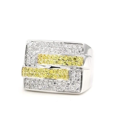 Anillo Pinky Acero Inoxidable 316 Pavé Para Hombre Forma Cuadrada Circonita Foto 1 de 4