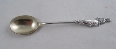 CUCHARA RECUERDO PLATA ESTERLINA GORHAM SABANA FIGURA DONCELLA Foto 1 de 4