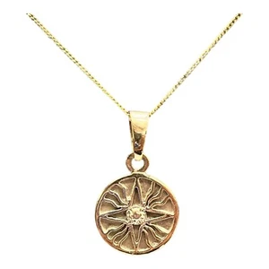 9ct 9K Yellow Gold Assyrian Star Of Shamash Pendant 19mm 5.62 Grams. Brand New - Picture 1 of 6