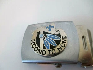  Military Style BELT BUCKLE "Second To None" SILVERTONE 1 1/2" Vtg (3) - Picture 1 of 9