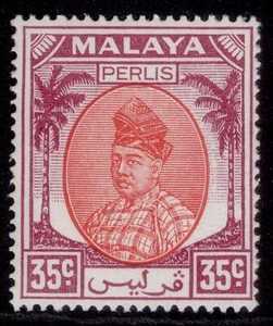 MALAYSIA - Perlis GVI SG22, 35c scharlachrot & lila, neuwertig. - Bild 1 von 1