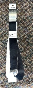 NIKE GOLF THE NIKE WEB BELT  REVERSIBLE BLACK/WHITE UP TO 42 W BOTTLE OPENER - Picture 1 of 3