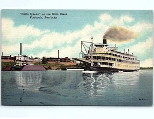 AK Kentucky Passagier Dampfschiff Delta Queen Ohio River Paducah, KY 1950  - Bild 1 von 3
