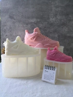 Zapatos 3D Moldes para velas Molde para hacer jabón Hágalo usted mismo Artesanía Moldes de silicona Decoraciones Foto 1 de 3