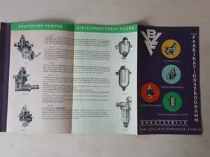 Original FABRIKARIONSPROGRAMM BVF Typ AWO SIMSON SPORT MZ RT 125 1959 - Picture 1 of 2