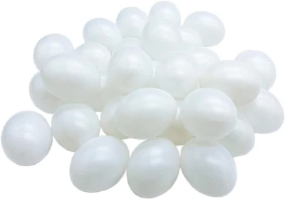 30 Pack White Plastic Eggs, Fake Easter Egg, Artificial Chicken for DIY Crafts,  - Image 1 of 4
