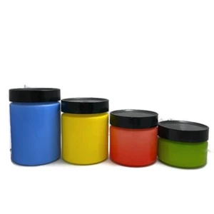 Anchor Hocking Fire King RARE Milk Glass Kitchen Canister Jar Set Bright Colors - Picture 1 of 5