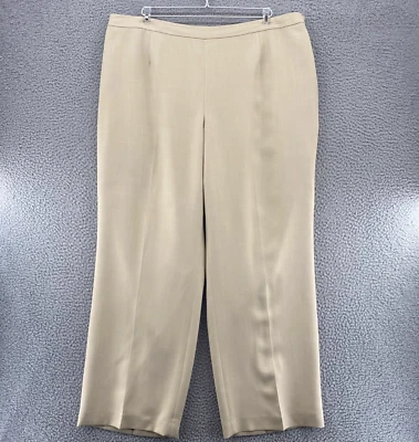 Le Suit Pants Womens 20W Plus Beige Twill Wide Leg Separate Office Career Work - Image 1 of 4