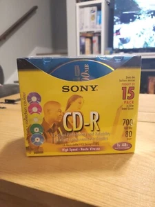 SONY CD-R Slim Color Collection 15 Packs - CD recordable - 700MB 80min - Bild 1 von 2