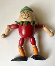Jaymar Humpty Dumpty Wood Jointed Figure Toy 1930s Large Variation Vintage
