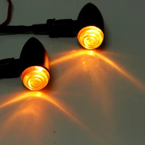 Intermitente halógeno bala negro motocicleta mini intermitente para ATV Chopper - Imagen 1 de 9