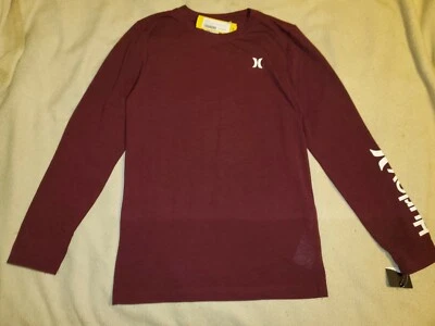 Hurley Niños/Unisex Cuello Redondo Manga Larga Borgoña Pullover Nube Slub Camiseta XL Foto 1 de 4