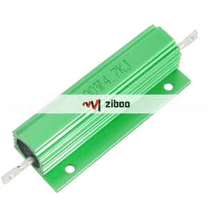 2Pcs Power Rating 4.7KOhm 100W Aluminum Shell Wire Wound Resistors 8.2x2.3x1.6cm - Picture 1 of 4
