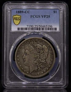 1889-CC Morgan Dollar PCGS VF25 - Picture 1 of 4