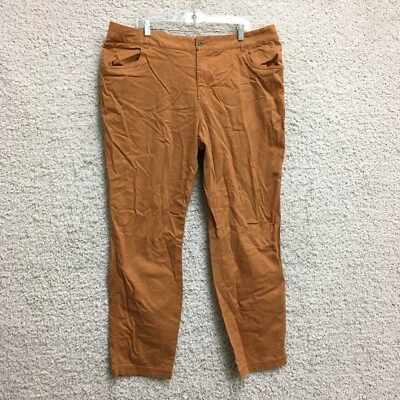 Pantalones Columbia 20W Mujer Marrón Plus Chino Elastizados Bolsillo Frontal Plano Ajuste Moderno Foto 1 de 4