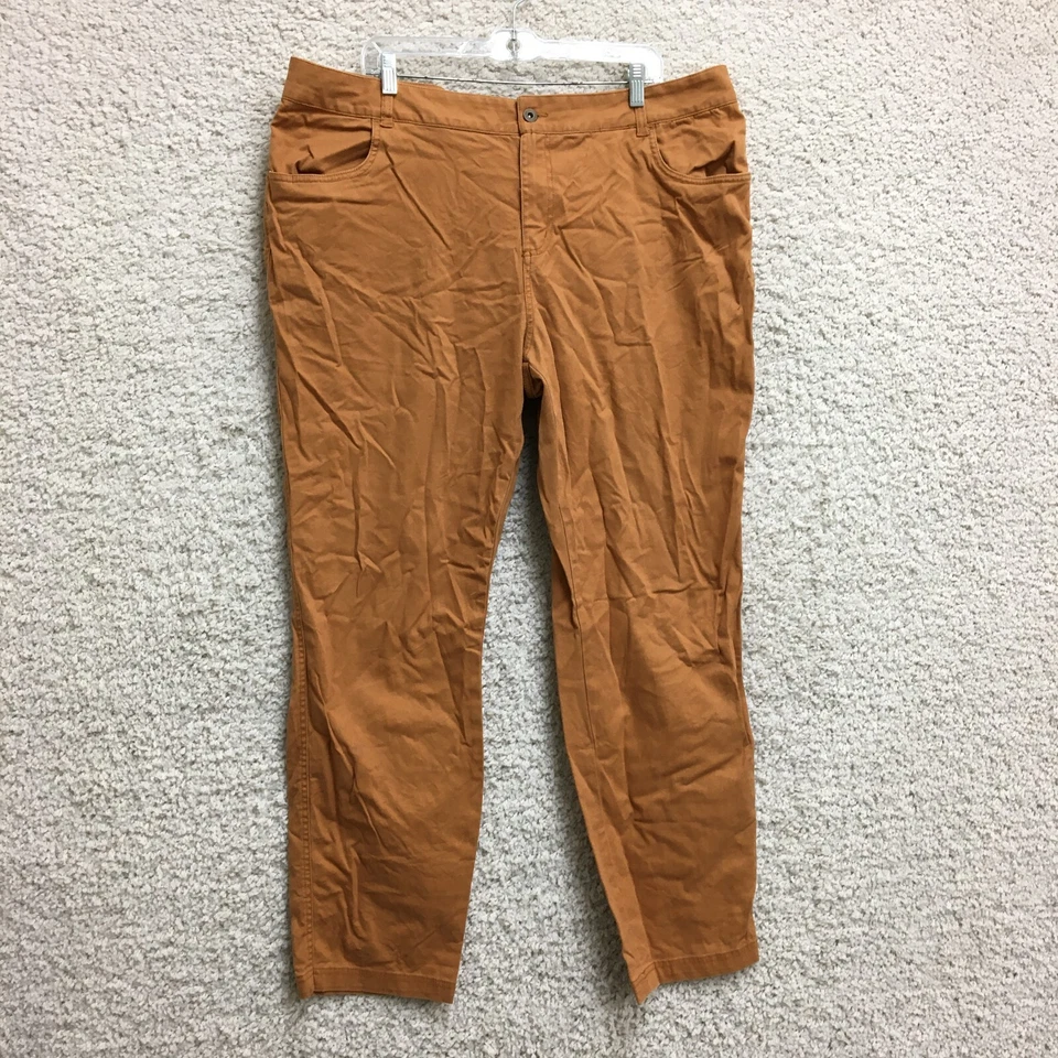Columbia Pants 20W Womens Brown Plus Chino Stretch Flat Front Pocket Modern Fit - Image 1 of 4