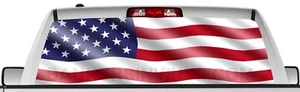 Rear window graphic view thru decal sticker, USA Flag 1, pickup truck SUV Vans - Bild 1 von 2