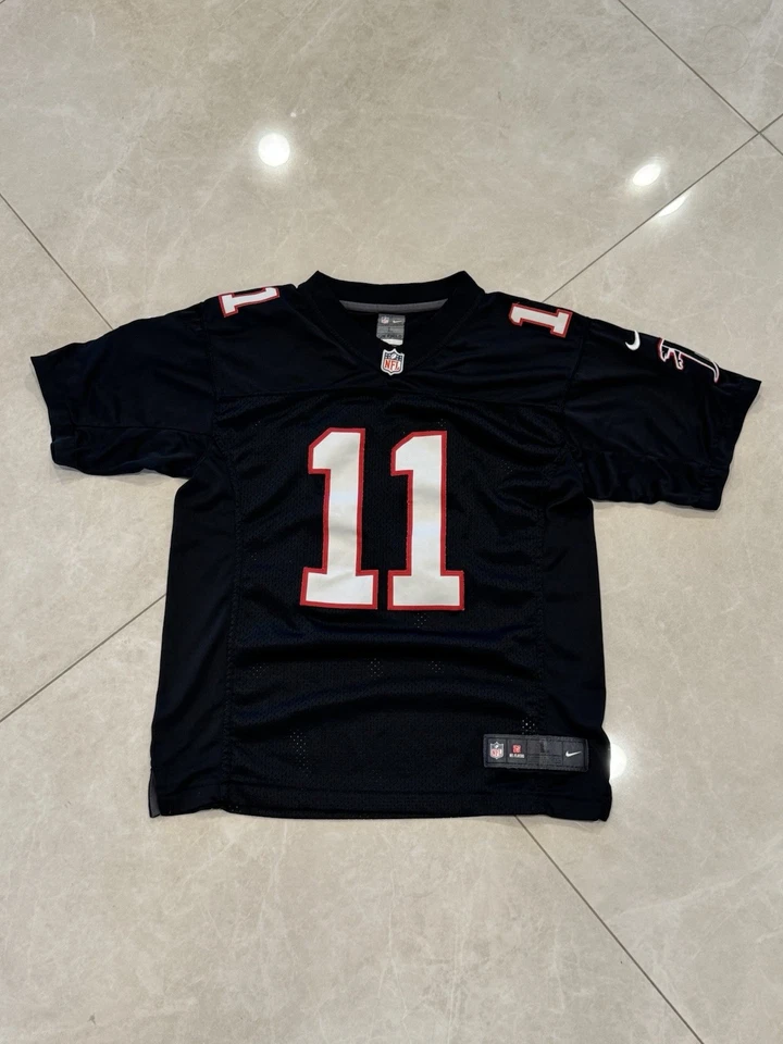 Футболка с нашивками Nike NFL Atlanta Falcons черная Julio Jones No11 (детская большая) - Изображение 1 из 4