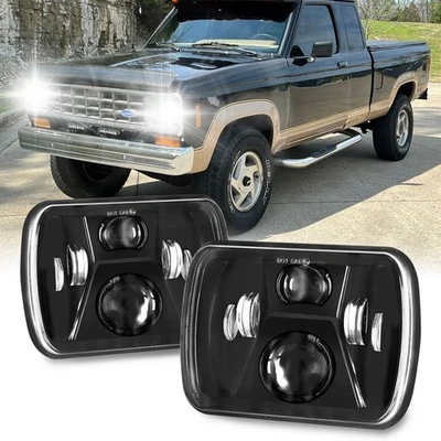 New For Nissan Mitsubishi Mighty Max 5x7 7x6''inch LED Headlight Hi-Lo Beam DRL - Image 1 of 4