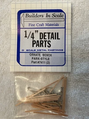 Ornate Bench for miniature dollhouse Vintage- New 1/4" scale 1:48 - Image 1 of 4