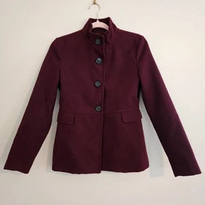 Old Navy Women's Deep Burgundy Blazer Preppy Classic Career Office Extra Small - Picture 1 of 5
