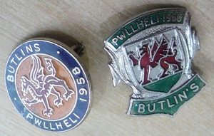 2 Vintage Butlins Badges, Pwllheli 1958 & 1960 - Picture 1 of 12