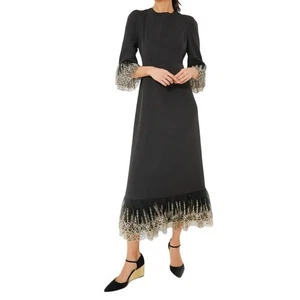 Neu Biesen Pomander Place Gold Spitze Lillith Midikleid Medium 2309-30 - Bild 1 von 13