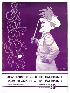 1949 MSG Basketball Doubleheader Program NYU USC LIU Cal Bill Sharman - Picture 1 of 3