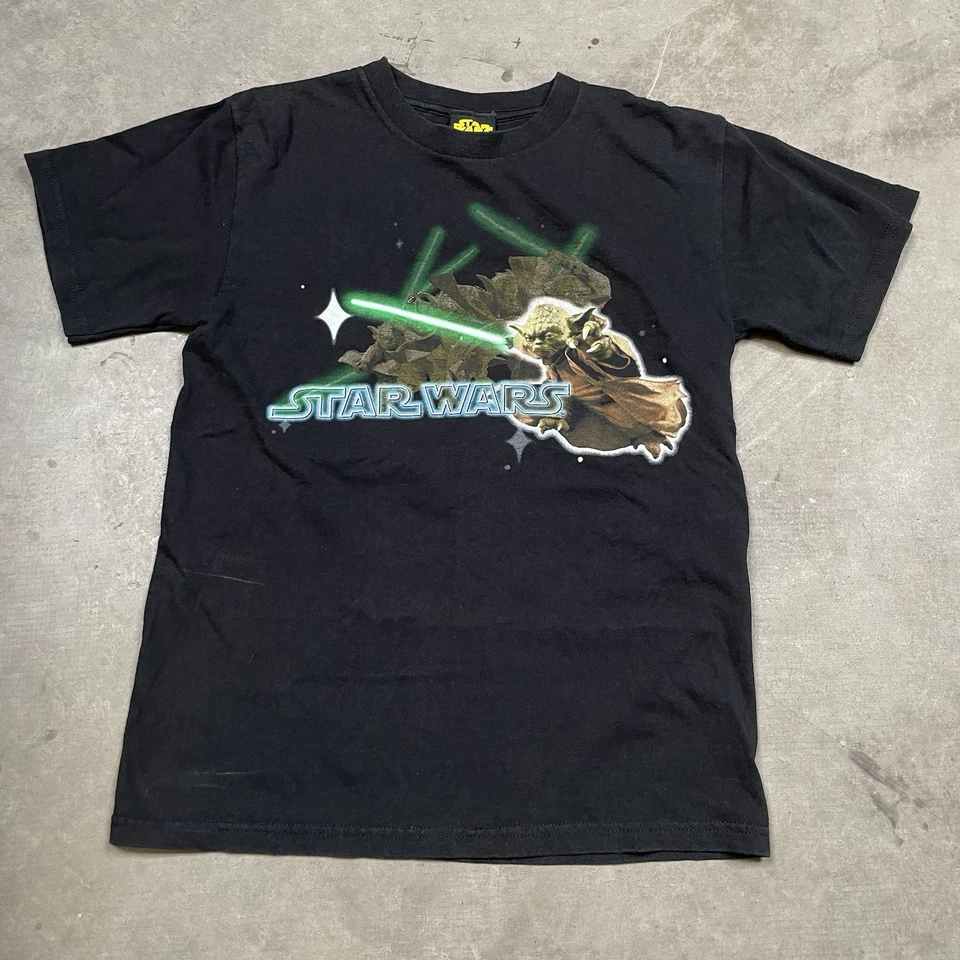 Star Wars Shirt Large Youth Kids 90s 00s Y2K Yoda Disney Theme-Park Movie Tee - Image 1 of 4