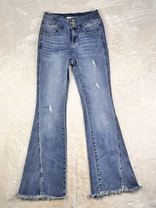 KanCan Dunkirk High Rise Flare Womens Jeans Size 5/26 Cut 40030 Light Wash - Picture 1 of 10