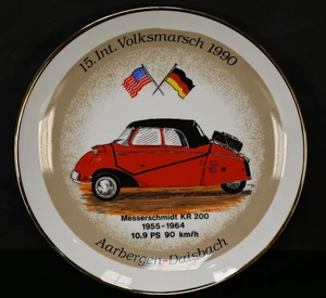 Messerschmitt KR 200 Microcar Commemorative Plate 15th International Volksmarch - Picture 1 of 5