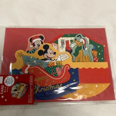 Disney Mickey & Friends Christmas Pop-Up Card | Daiso Japan | Holiday Greeting - Image 1 of 3