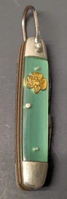 Vintage KUTMASTER Girl Scouts GSA Camping Pocket Knife Multi-Tool Green 4.25"L - Image 1 of 4