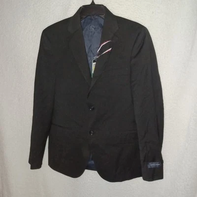 Tommy Hilfiger Men's 36S Sport Coat Blazer Jacket Black Wool Blend Stretch (56C) - Image 1 of 4