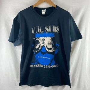 UK Subs Another Kind Of Blues 40 Years EU UK Tour T Shirt L Large Punk Band - Picture 1 of 8
