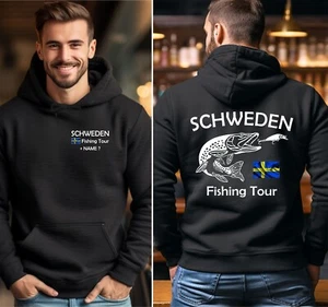Angler Kapuzenpullover Schwedenangeln Schweden Pullover Angelreisen Motive 197 - Bild 1 von 14