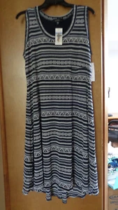 Vestido para mujer Karen Kane sin mangas, AZUL MARINO/blanco, talla 1X - ETIQUETAS NUEVAS - $138.  H-L - Imagen 1 de 16