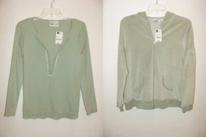 NEW Maternity size Small 4-6 S Hoodie Jacket Top Lot Shirt Mint Green Womens NWT - Picture 1 of 5