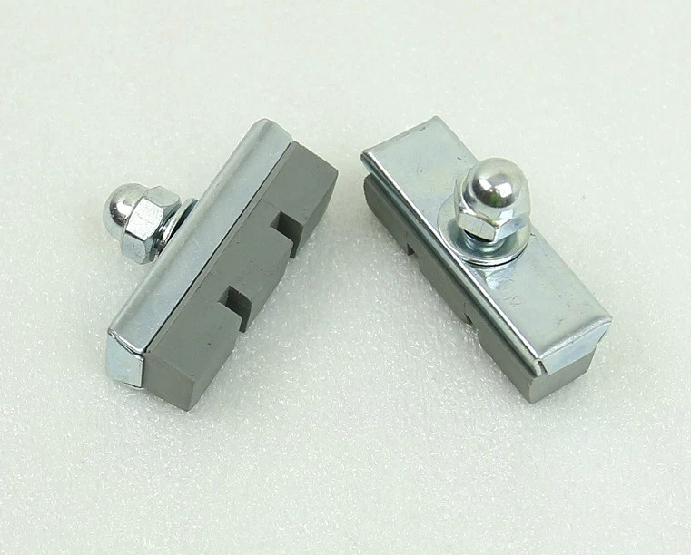 2 PARAFUSOS NA BICICLETA BICICLETA 10 VELOCIDADES FREIO PASTILHAS DE BORRACHA SAPATOS BMX MTB NOVO CINZA - Imagem 1 de 1