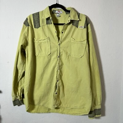 Camisa Titico International Vintage Años 80 90 Amarillo Negro Hombre Pequeña Retro Foto 1 de 4