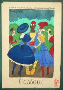 Lucien LAFORGE - L'Assaut (Tirailleur Sénégalais) - POCHOIR c.1914-1948 - Imagen 1 de 3