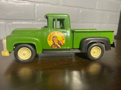 Vintage Plastic Toy Truck, Strombecker, 1956 Ford Pick Up, Good Times, Green - Image 1 of 4