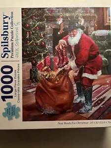 Spilsbury 1000 piece puzzle "New Boots for Christmas" Used in original box Great - Picture 1 of 7