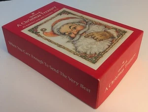 Vtg Hallmark Santa Claus Chistmas Greeting Card Box Empty VG 6" x 9" x 2.5" - Picture 1 of 9