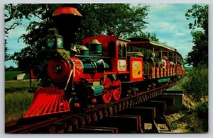 Postcard Rhode Island East Providence The Iron Horse Train Crescent Park 80 - Picture 1 of 2